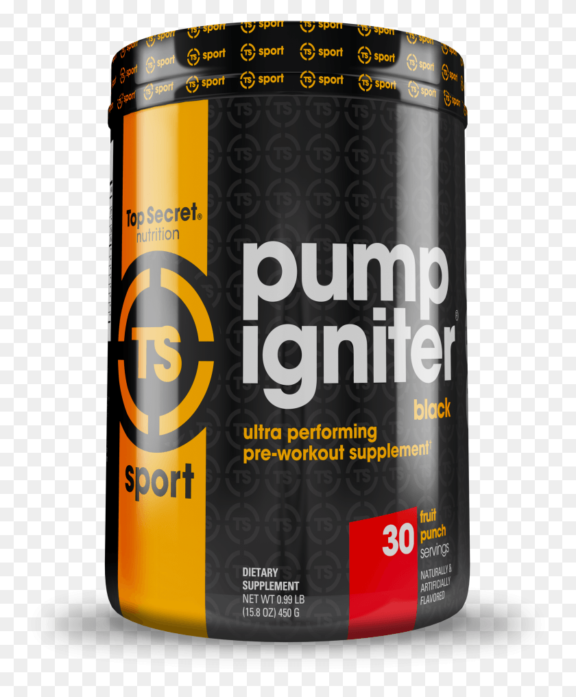 2301x2823 Top Secret Nutrition Pump Igniter Fruit Punch 30 Graphic Design, Tin, Can, Bottle HD PNG Download
