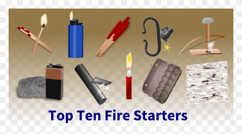 1200x628 Top Ten Fire Starters Infographic Fire Starters, Candle, Lighter, Mouse HD PNG Download