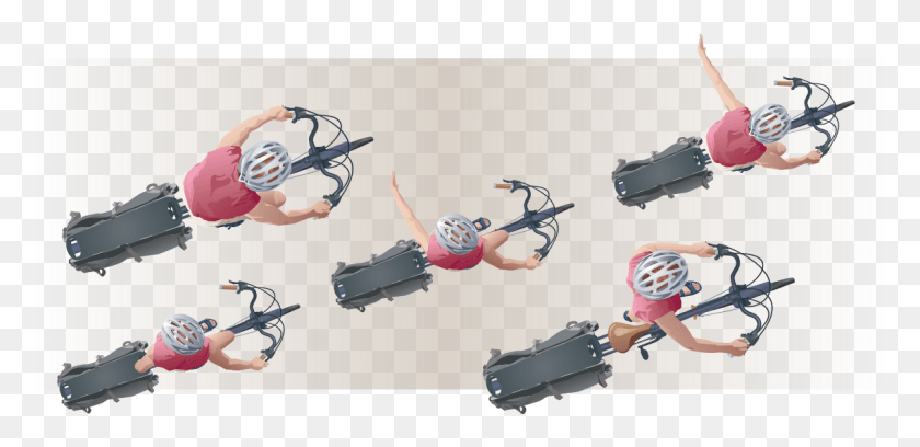 1139x509 Top View Bicyclist On Xtracycle Bicyclist From Top, Person, Human, Sport HD PNG Download