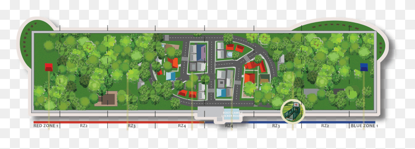 1891x588 Top View Red Zone Blue Zone Floor Plan, Neighborhood, Urban, Building HD PNG Download