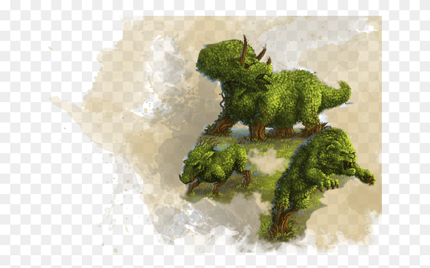 653x465 Topiary Triceratops Dampd Living Topiary, Land, Outdoors, Nature HD PNG Download