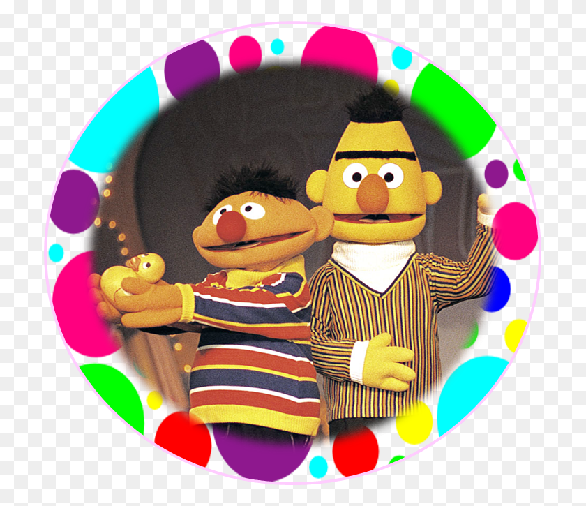 713x665 Toppers Or Sesame Street In Colors Polka Dots Free Bert And Ernie, Doll, Toy, Food HD PNG Download