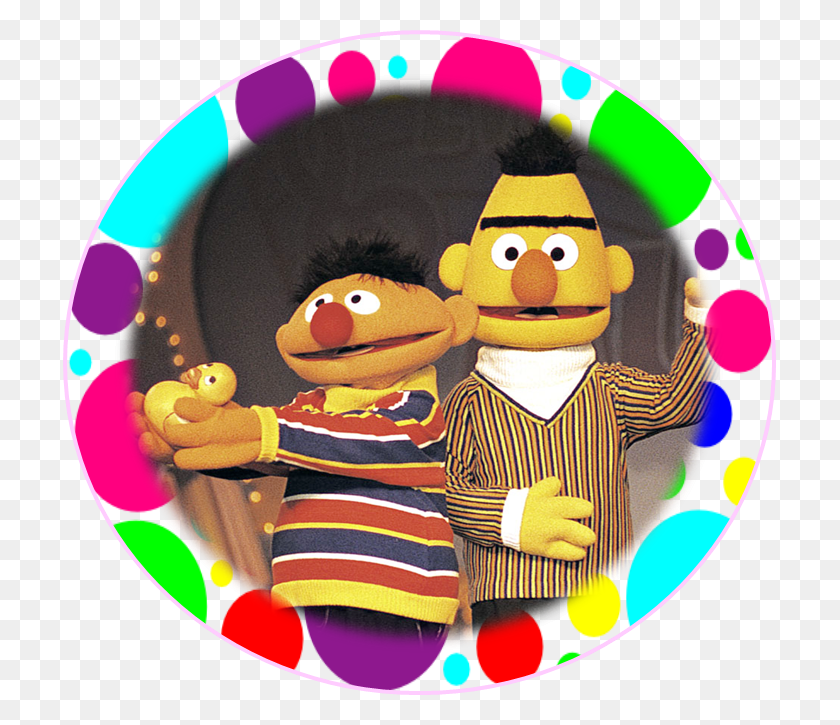 713x665 Descargar Png / Toppers O Barrio Sésamo En Colores De Lunares, Bert Y Ernie, Muñeca, Juguete, Comida Hd Png