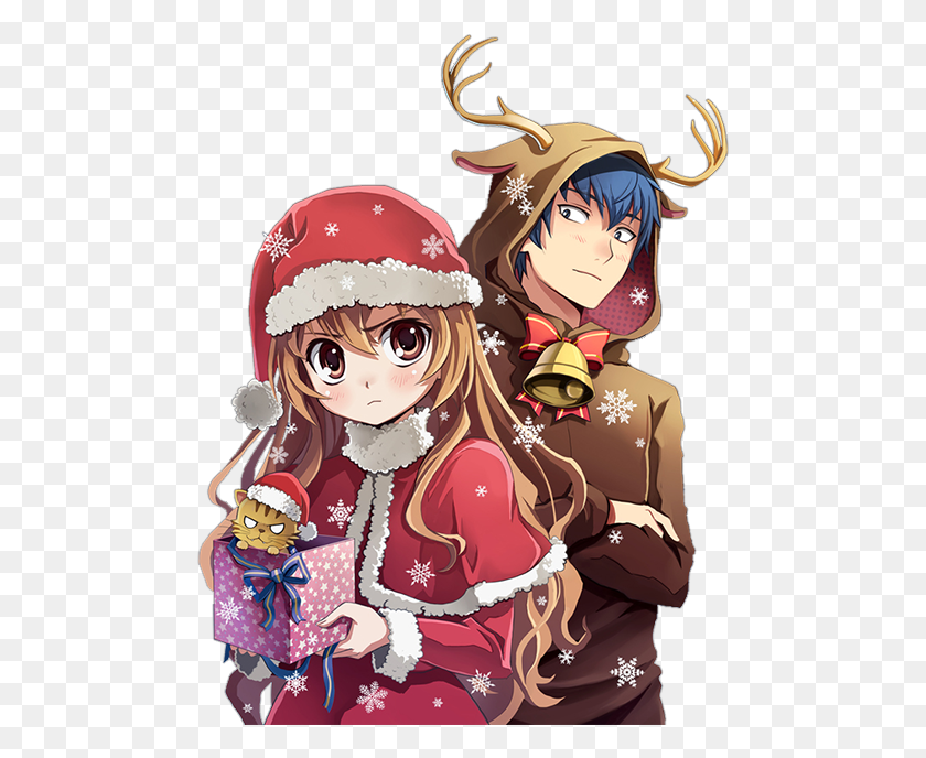 483x628 Toradora Christmas Render By Natsi90 D88fji9 Toradora Christmas Render, Comics, Book, Manga HD PNG Download