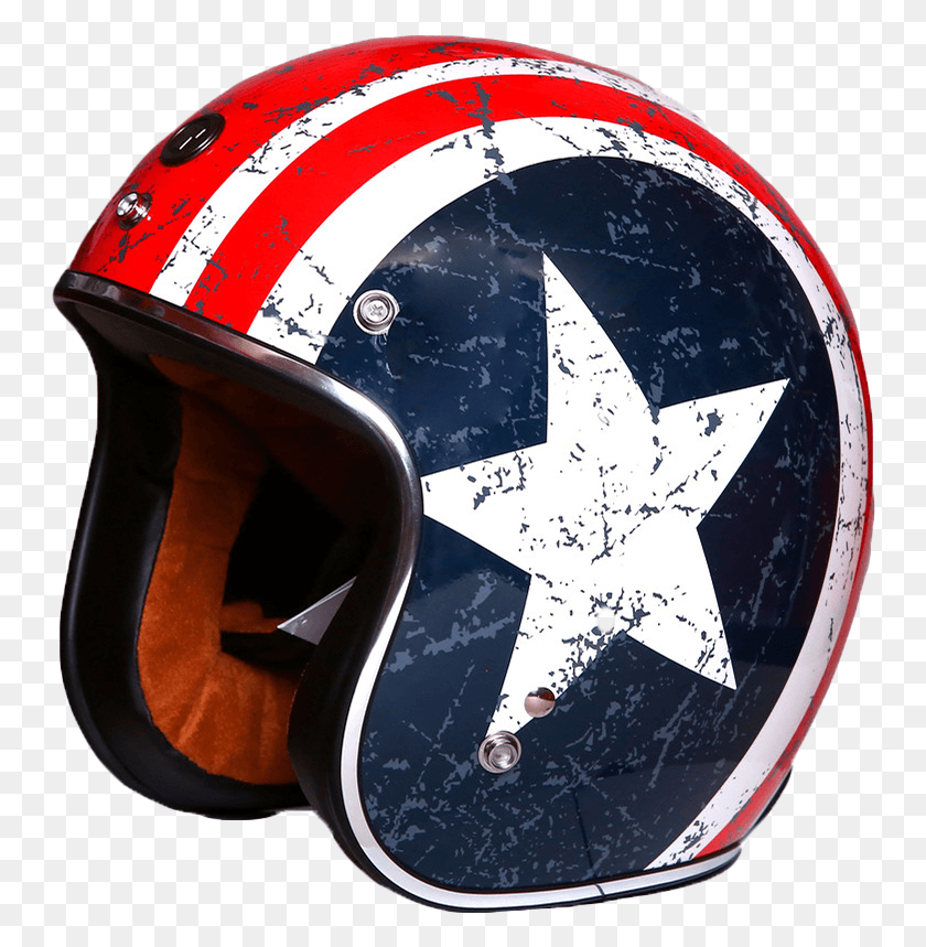749x799 Torc 34 Motorcycle Helmet With Graphic Rebel Star Star Motorcycle Helmet, Clothing, Apparel, Crash Helmet HD PNG Download