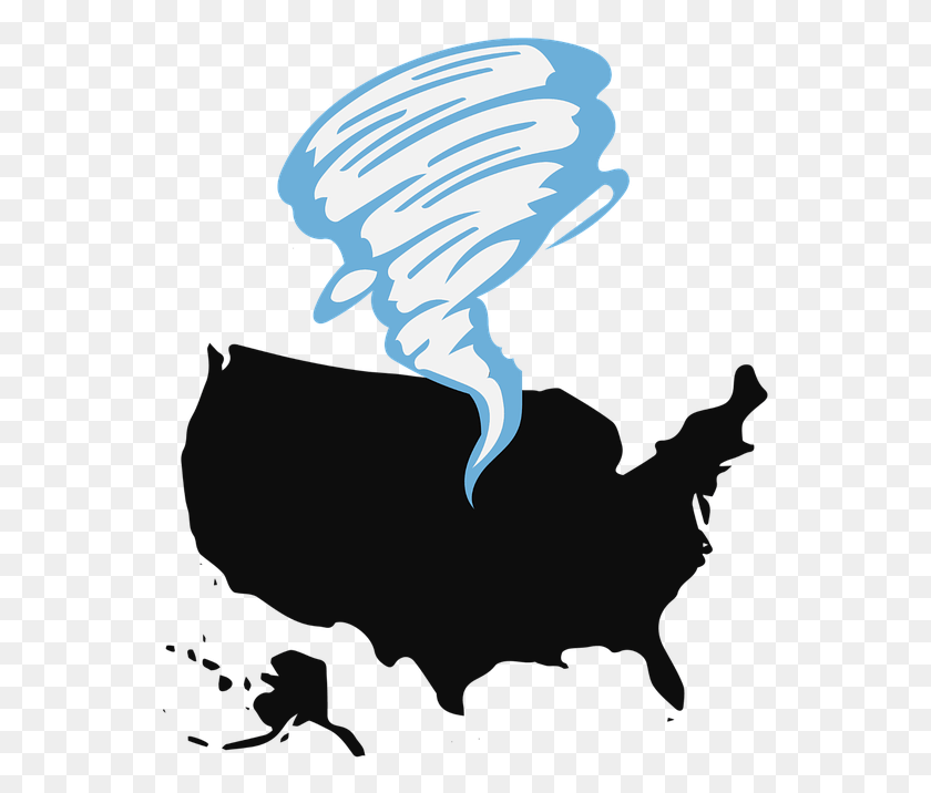 551x656 Tornado Usa United States Of America Disaster Shape Of The Us, Animal, Person, Human HD PNG Download
