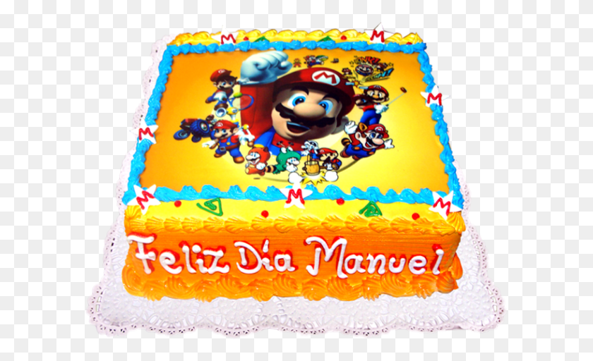 599x452 Tortas De Mario Bros, Cake, Dessert, Food HD PNG Download