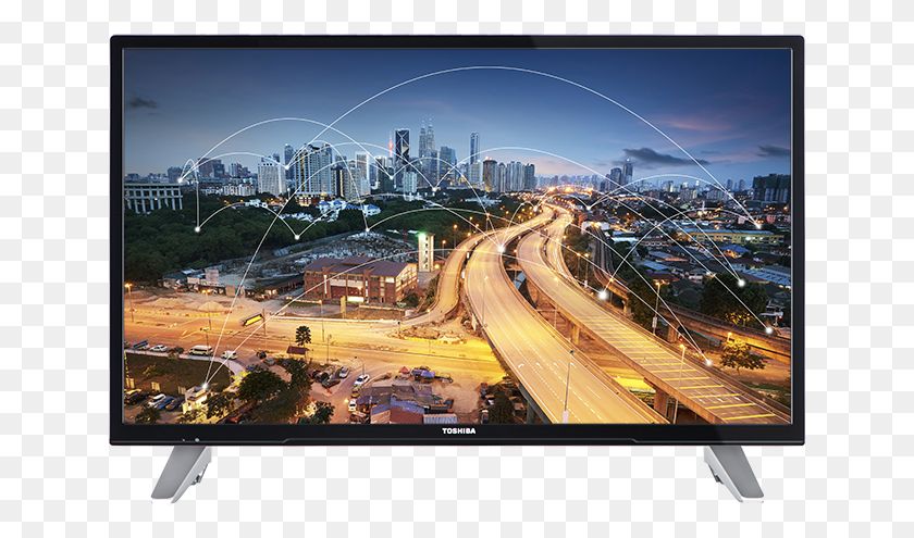 641x435 Toshiba Full Wlan Tv 43 Toshiba Full Wlan Tv Smart Tv, Road, Metropolis, City HD PNG Download