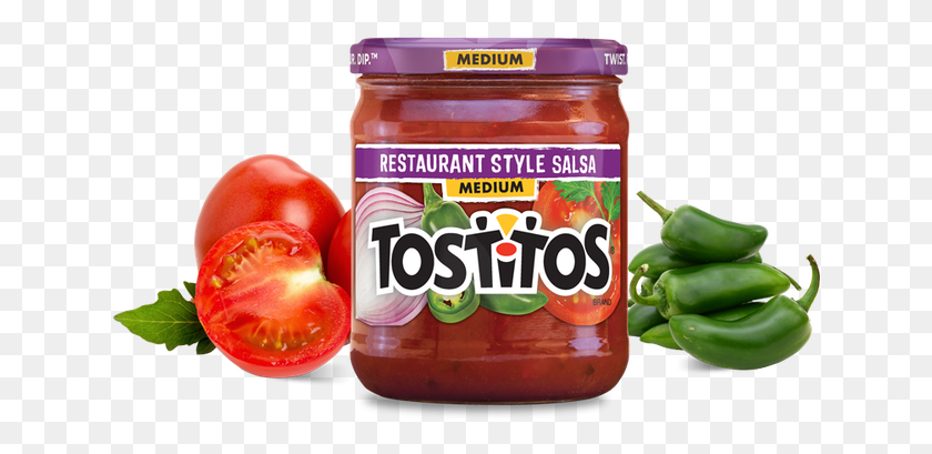 644x349 Tostitos Restaurant Style Salsa Medium, Food, Ketchup, Plant HD PNG Download