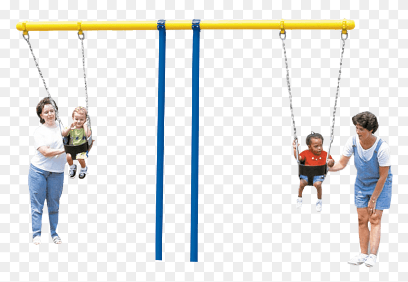 942x630 Tot Swing With Seats K1 Swing Children, Person, Human, Toy HD PNG Download