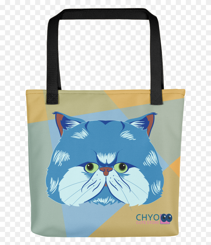 638x912 Tote Bag Persian Cat Light Blue Cgbrushed Design Sugar Skull Tinkerbell, Tote Bag, Cushion, Bird HD PNG Download