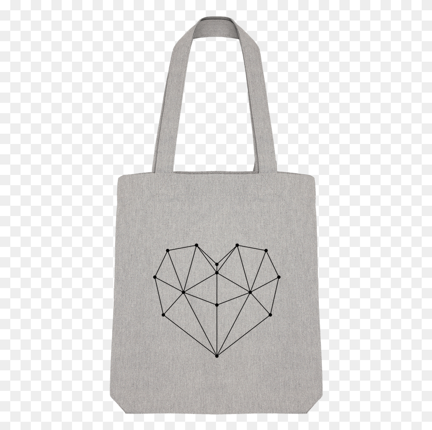 416x776 Descargar Png Tote Bag Stanley Stella Geometric Heart By Wait Design Bazar Tote Bag Infirmiere, Tote Bag, Bolso, Accesorios Hd Png