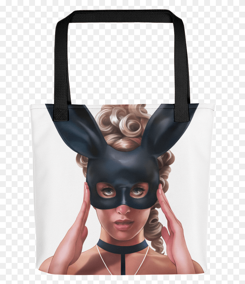 638x912 Tote Bag With Pi Up Bunny Girl Mask, Person, Human, Accessories HD PNG Download