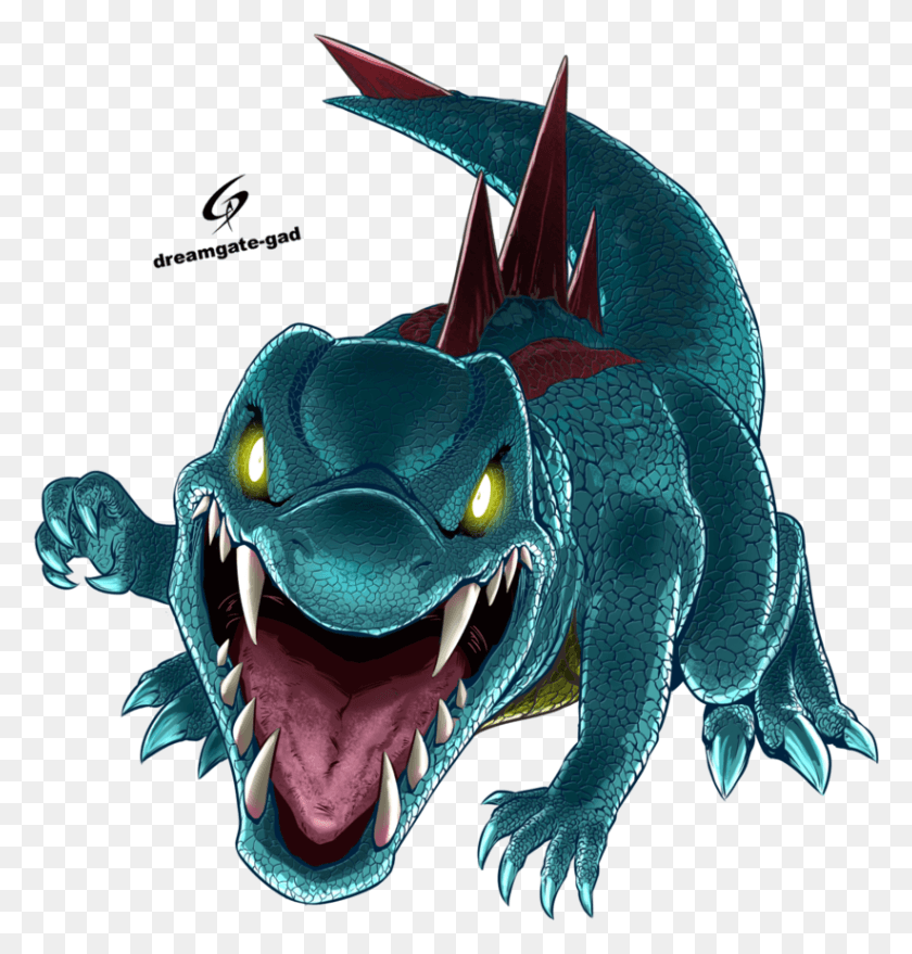 822x864 Totodile Used Scary Face And Water Gun In The Scary Totodile, Dragon, Wasp, Bee HD PNG Download