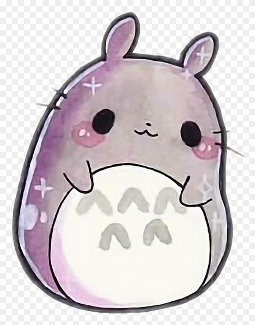 1024x1329 Totoro Sticker Cosas Kawaii, Label, Text, Mammal HD PNG Download