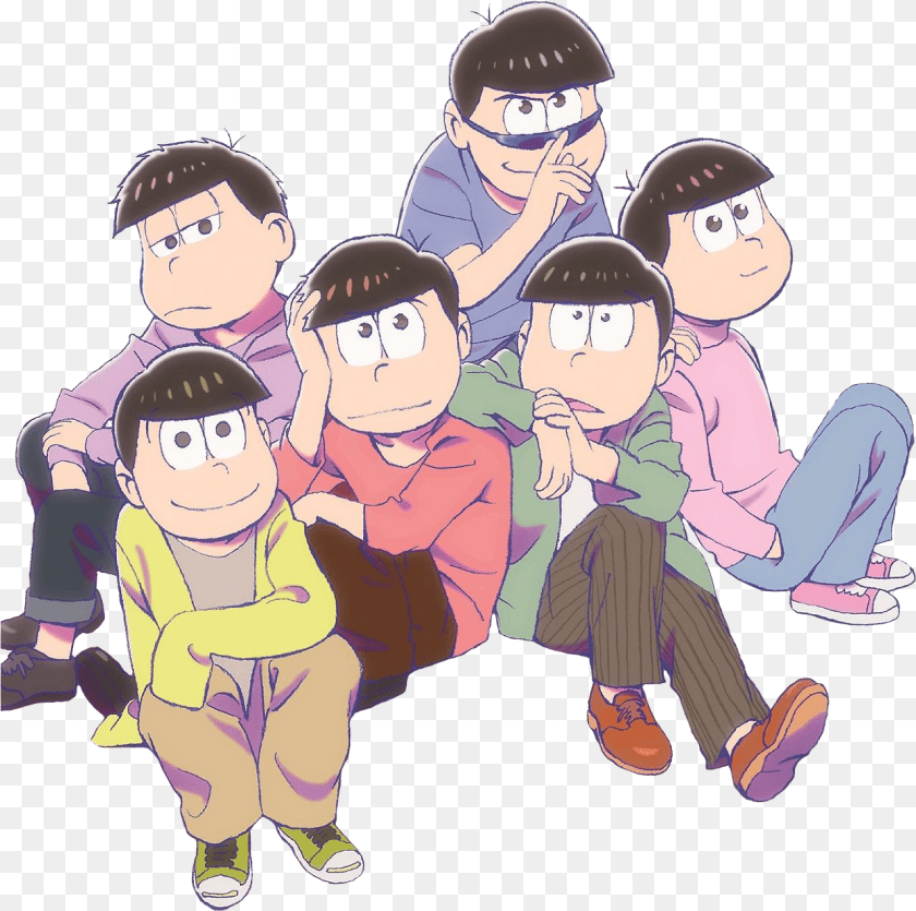 1279x1271 Tottyandkara Theosomatsuboys Osomatsu San Transparent, Book, Publication, Comics, Person Sticker PNG