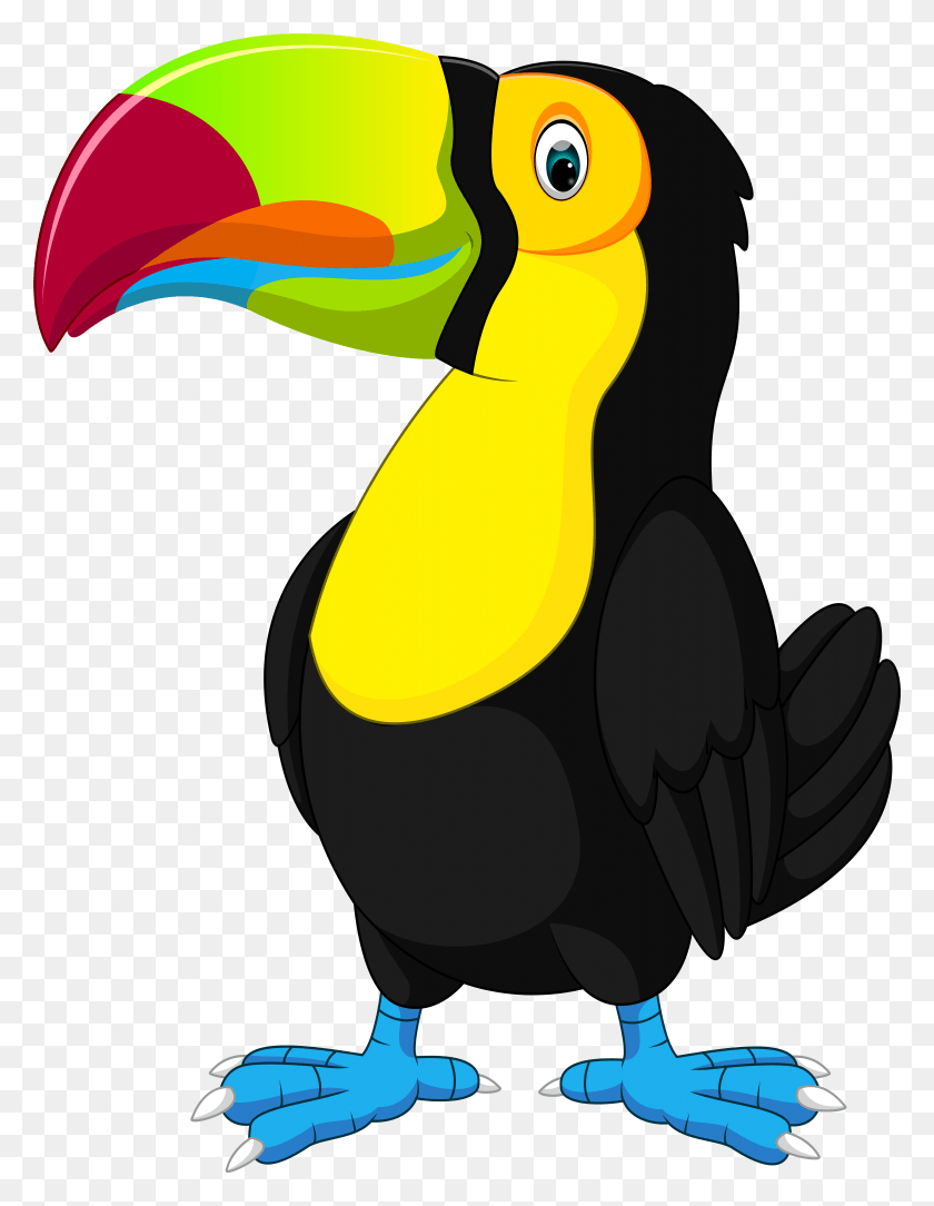 6029x7922 Toucan Cartoon Clip Art Image, Beak, Bird, Animal HD PNG Download