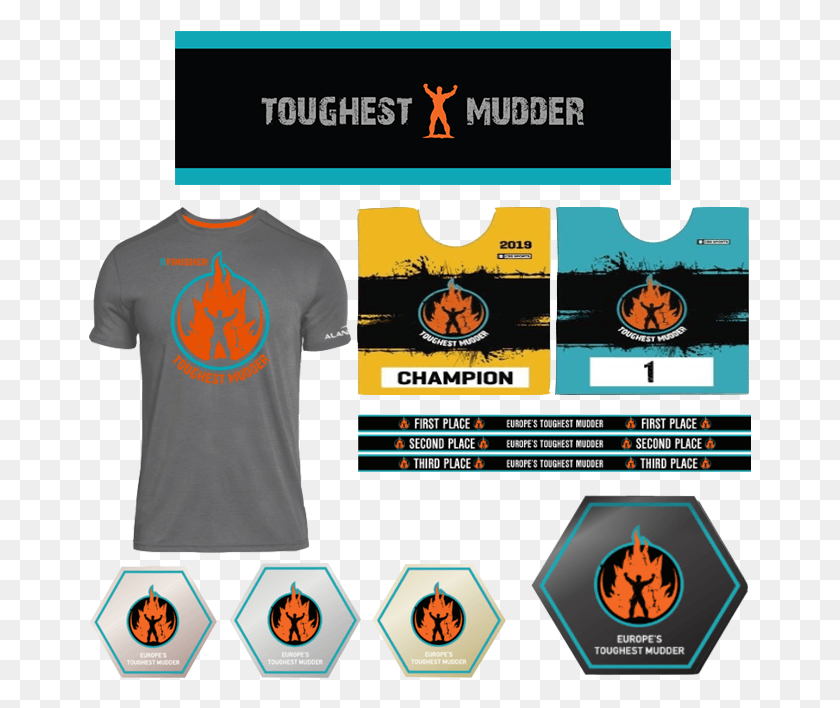 663x648 Tough Mudder On Twitter Tough Mudder Finisher Medal, Clothing, Apparel, T-shirt HD PNG Download
