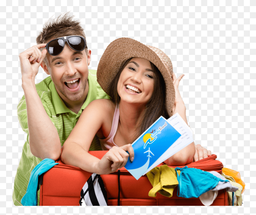 851x704 Туристическая Пара Отпуск, Солнцезащитные Очки, Одежда, Человек Hd Png Скачать
