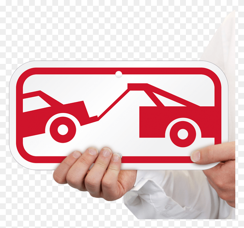 782x727 Tow Away Truck Symbol Signs In Red Towing Sign, Text, Person, Human HD PNG Download