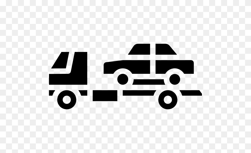 512x512 Tow Truck, Stencil, Car, Transportation, Vehicle Transparent PNG