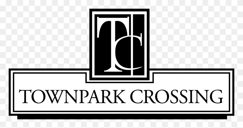 1383x679 Логотип Townpark Crossing Кеннесо Каллиграфия, Текст, Этикетка, Алфавит Hd Png Скачать