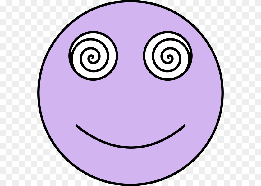 600x600 Tox Psychedelic Icon Smiley Face, Purple, Disk Sticker PNG