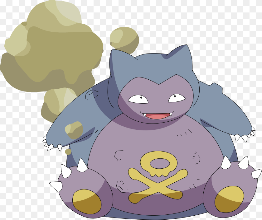 Toxic Snorlax, Face, Head, Person, Cartoon PNG