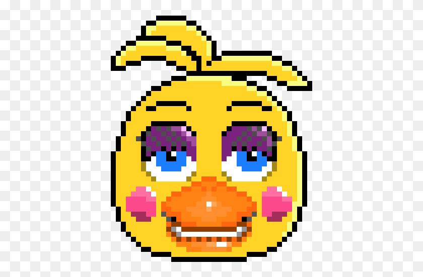 401x491 Toy Chica Pixelated Circle, Pac Man, Коврик, Растение Hd Png Скачать