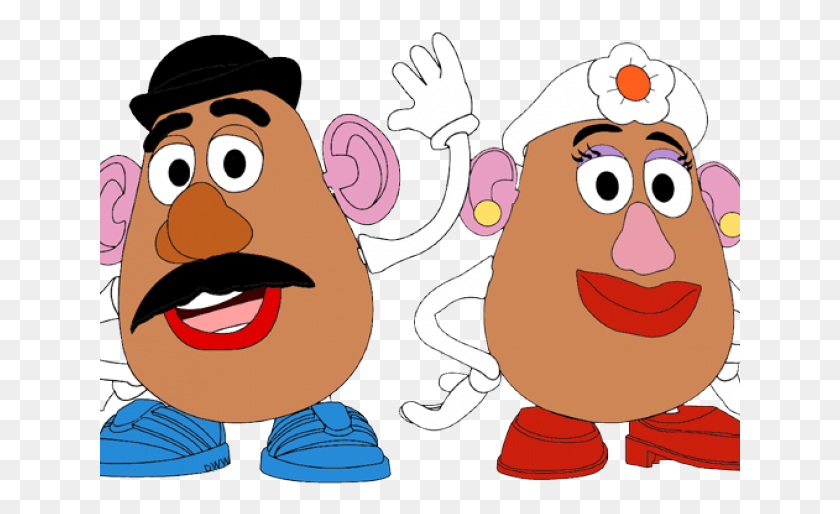 641x454 Toy Story Clipart Animated Toy Story Mr And Mrs Potato Head Cartoon, Face, Performer HD PNG Download