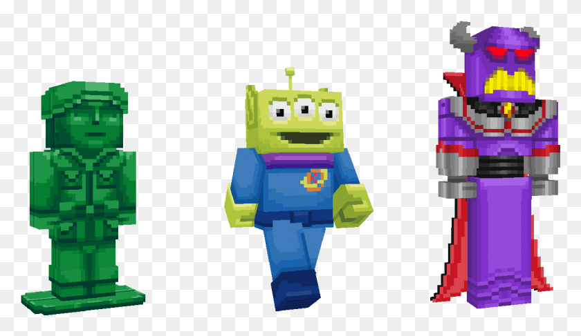 1212x664 Descargar Png / Toy Story Minecraft Mash Up, Toy, Robot Hd Png