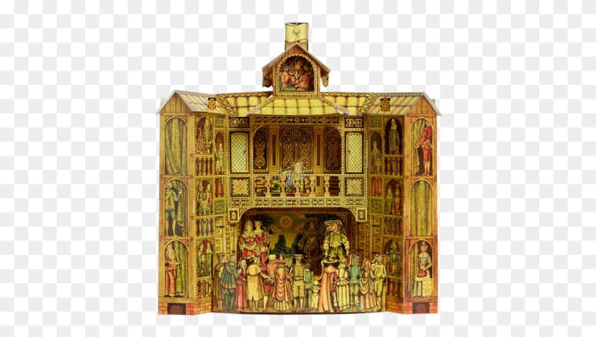 410x416 Toy Theatre With Midsummer Night39s Dream Hearth, Architecture, Building, Altar HD PNG Download