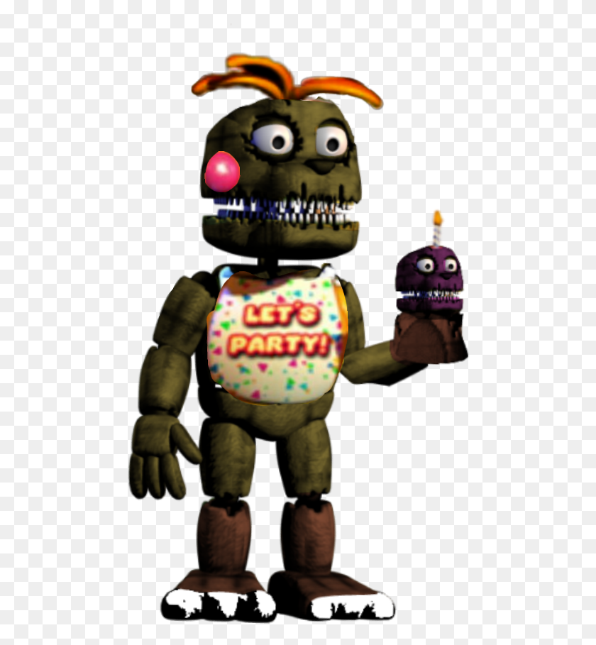 484x849 Toychica Plushtrap Toy Chica Plushtrap Freddy, Robot, Birthday Cake, Cake HD PNG Download
