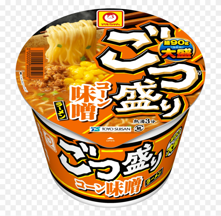 724x761 Toyo Suisan Maruchan Gotsumori Corn Miso Ramen Fod, Food, Pasta, Dessert HD PNG Download