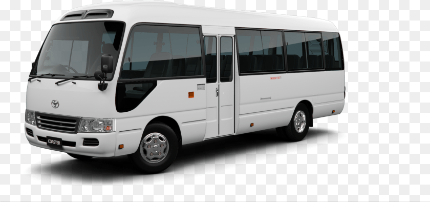 1921x900 Toyota Coaster Bus, Transportation, Vehicle, Minibus, Van Sticker PNG
