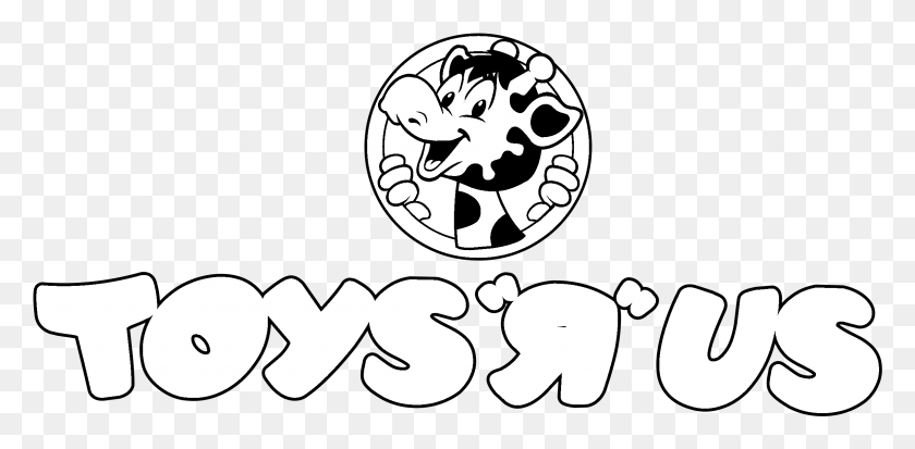 2367x1073 Toys R Us Logo Black And White Buffet Infantil, Stencil, Symbol HD PNG Download