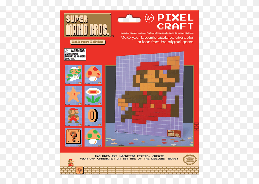 455x538 Descargar Png / Juguetes De Super Mario Bros Pixel Craft, Cartel, Anuncio, Pac Man Hd Png
