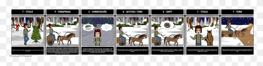 3111x614 Tp Castting Parando Por Woods En Una Tarde Nevado Cartoon, Person, Human, Horse Cart HD PNG Download