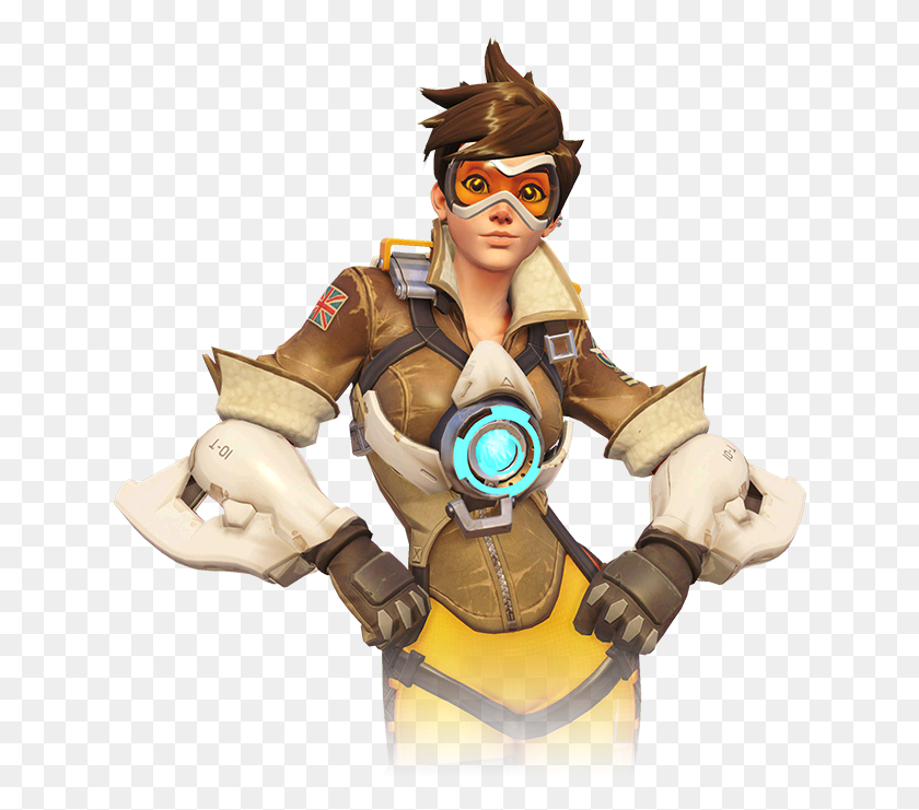 634x681 Tracer Aka Lena Oxton Is A British Member Of The Tracer Hand Overwatch, Person, Human HD PNG Download