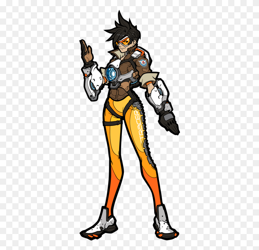 329x752 Tracer Enamel Pin Overwatch Figpin, Comics, Book, Person HD PNG Download