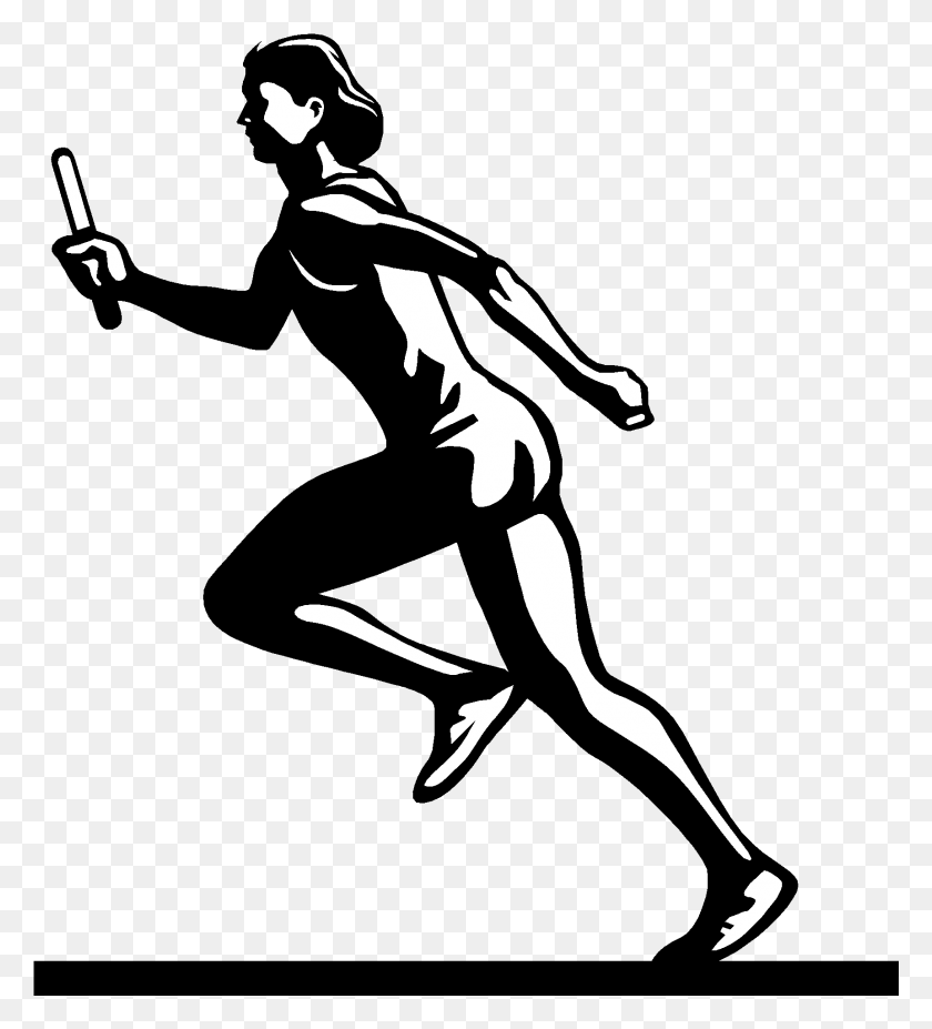 1721x1914 Track And Field Clip Art The Cliparts Track And Field Drawing, Stencil, Person HD PNG Download