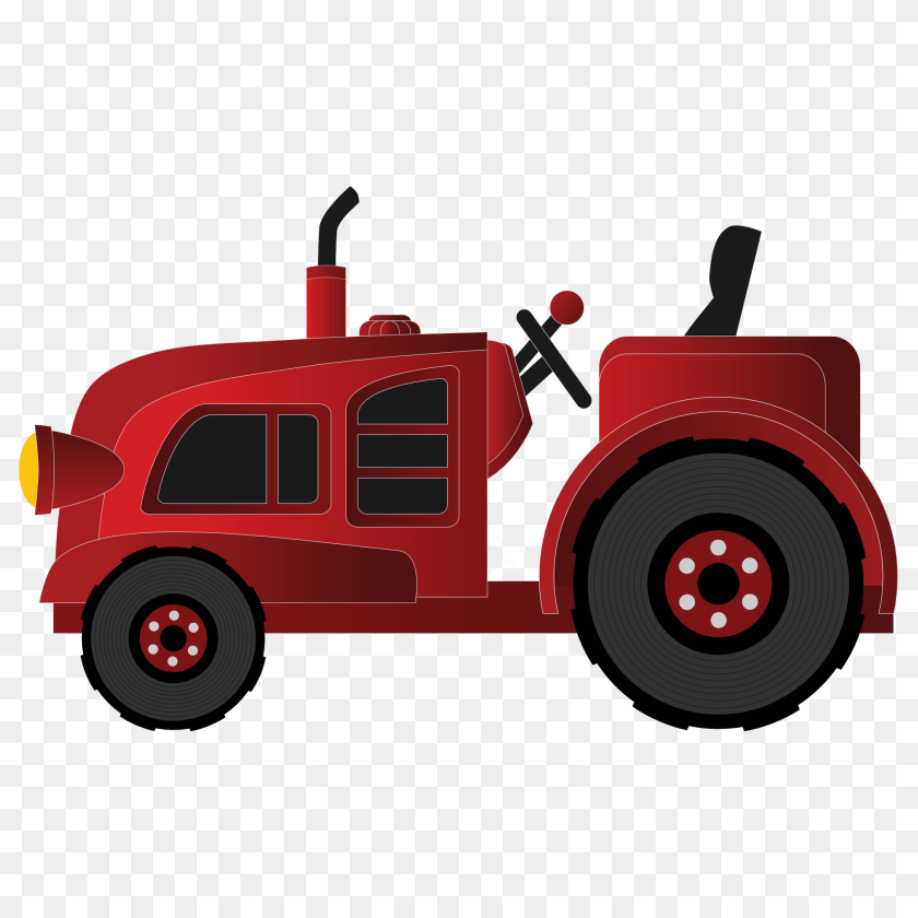 1969x1969 Tractor Clipart Little Red, Transportation, Vehicle, Truck, Bulldozer Transparent PNG