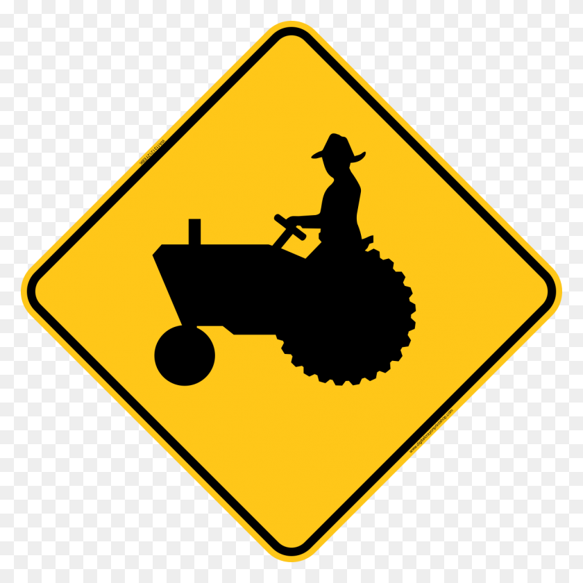 1162x1162 Tractor Crossing Icon Warning Trail Sign Tractor Crossing Sign, Symbol, Road Sign, Bird HD PNG Download