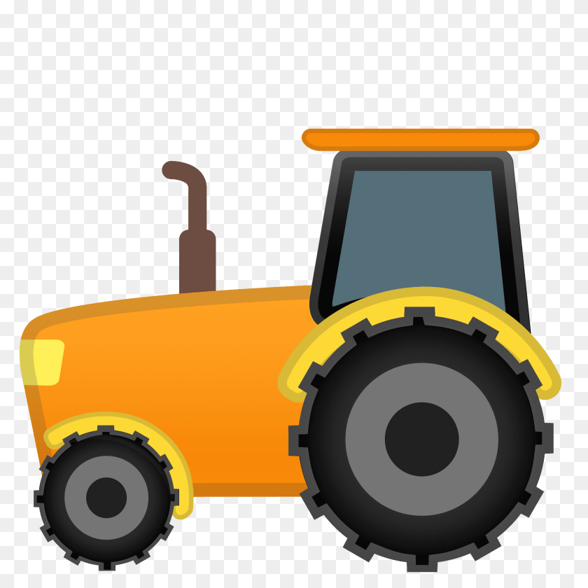 1920x1920 Tractor Emoji Clipart, Bulldozer, Machine, Transportation, Vehicle Sticker PNG