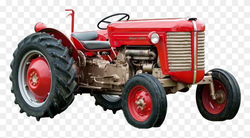 1892x982 Tractor John Deere Red Tractor, Machine, Wheel, Lawn Mower HD PNG Download