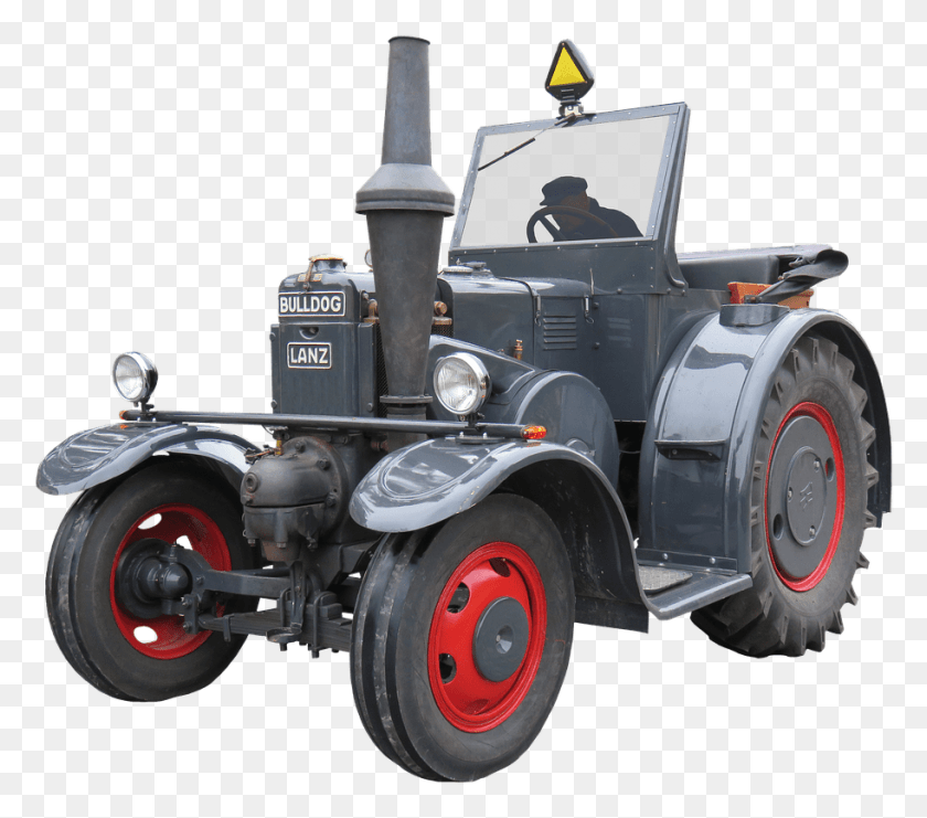 912x797 Tractor Tractor Old Timer, Person, Human, Vehicle HD PNG Download