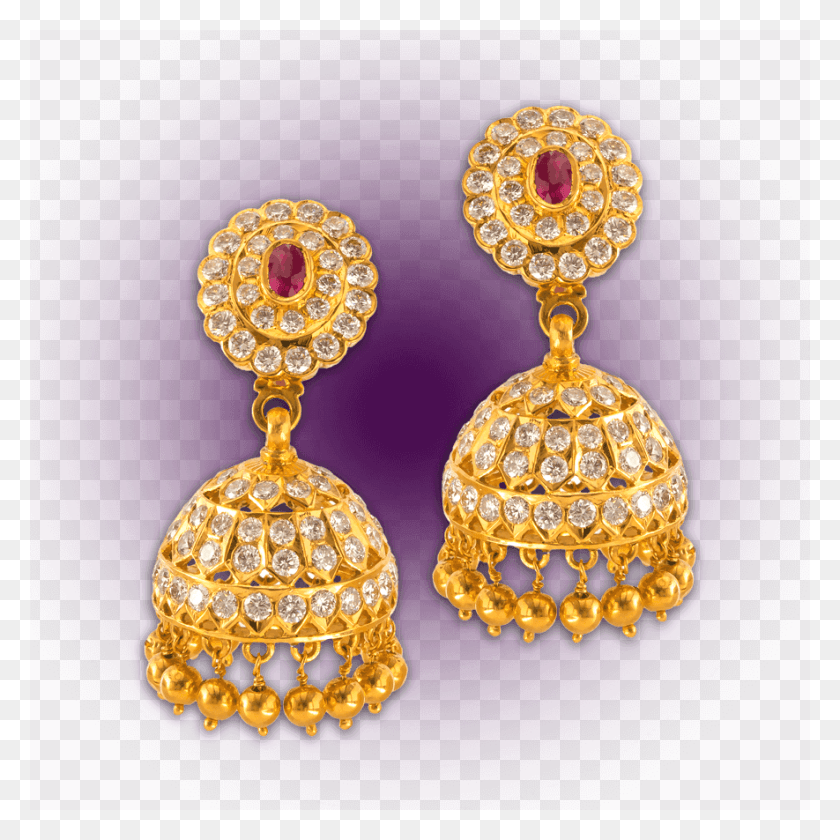 885x885 Traditional Diamond Jhumki Earrings, Accessories, Accessory, Jewelry Descargar Hd Png