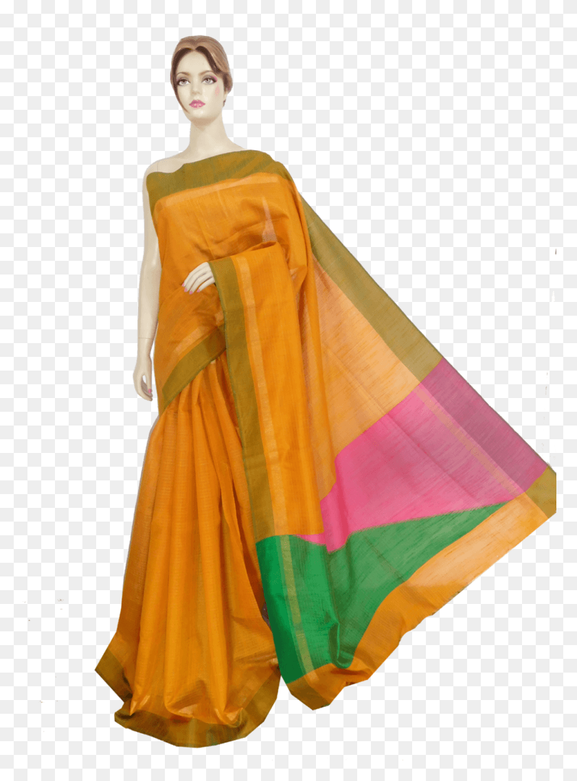 1019x1409 Traditional Handwoven Dupion Art Silk Dobby Pallu Saree Sari, Clothing, Apparel, Person HD PNG Download