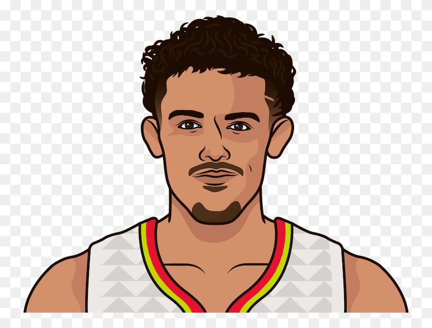 750x579 Trae Young Is The First Hawks Rookie To Post A Triple Double Illustration, Face, Person, Human HD PNG Download