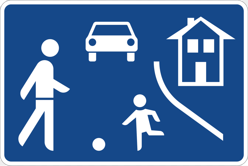 Traffic Calming Zone Clipart, Symbol, Sign, Road Sign, Vehicle Sticker PNG